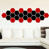 12 PCS 3D Hexagonal Mirror Wall Stickers Set, Size: 10*10cm